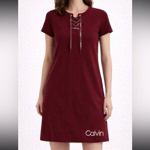 Calvin Klein Lace-Up Casual Dress – Women’s Size L
